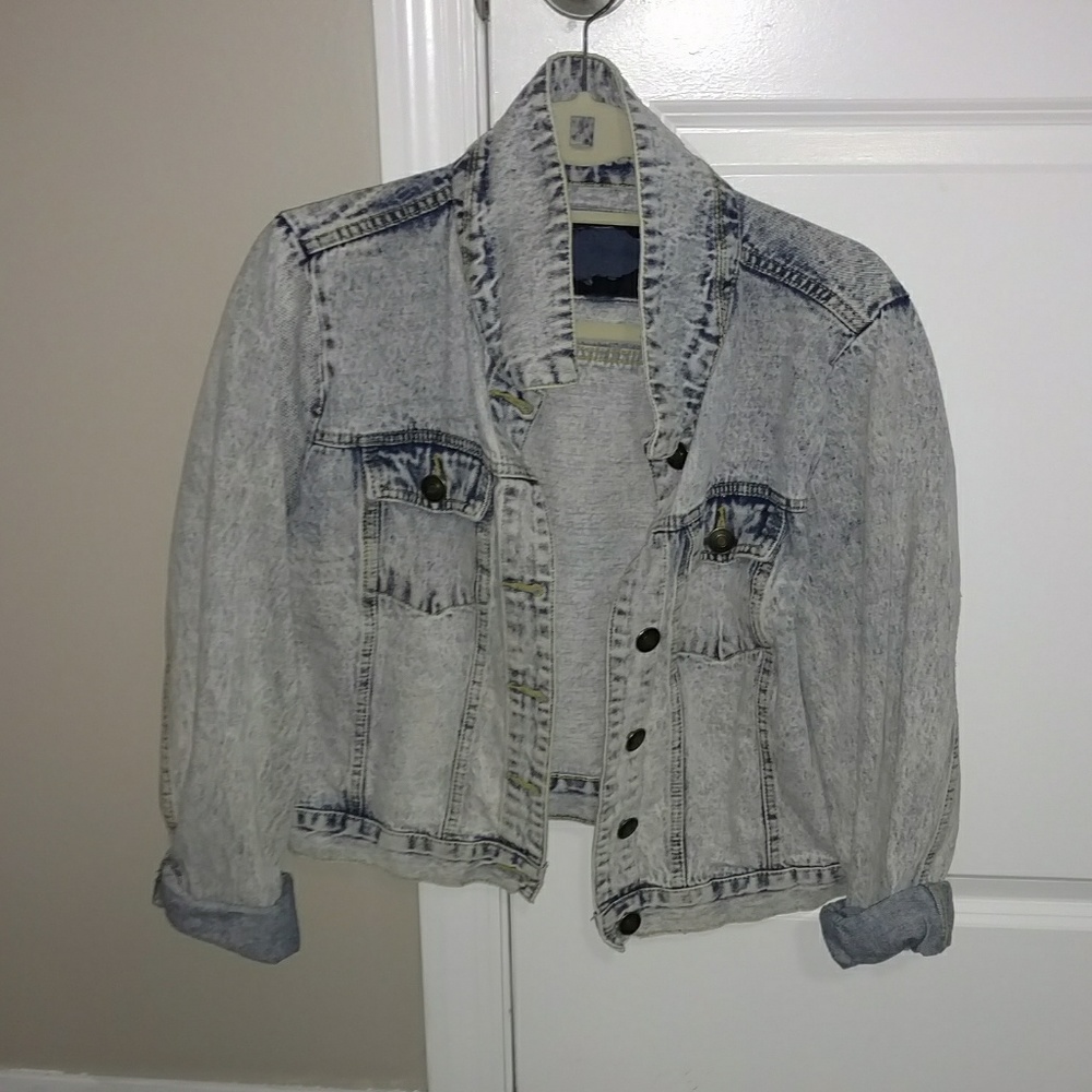 Acid wash jean jacket